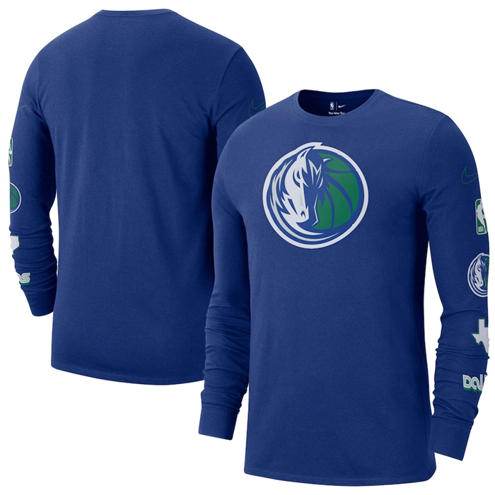 Men's Dallas Mavericks Royal 2022/23 City Edition Essential Expressive Long Sleeve T-Shirt